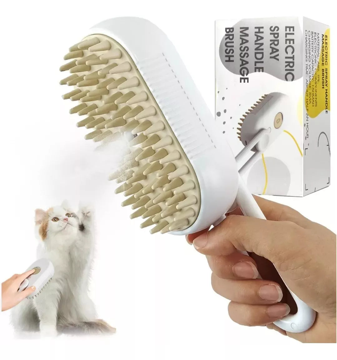 Cepillo A Vapor Quita Pelos Para Mascotas 🐱🐶 CuddleBrush®️